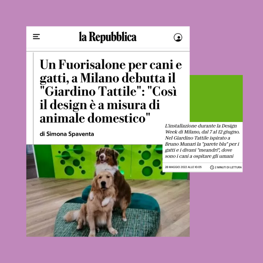 2022. Un fuori salone per cani e gatti. La Repubblica