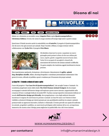 2025. Rassegna stampa dedicata a La Casa Pet Torino.